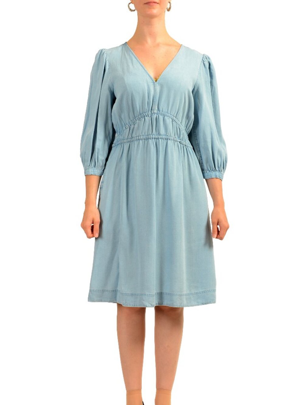 Hugo Boss Women's "C_Dezzan" 3/4 Sleeve A-Line Fit & Flare Dress US 4 IT 40